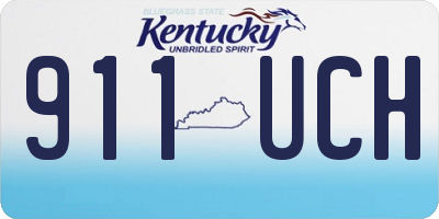 KY license plate 911UCH