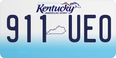 KY license plate 911UEO