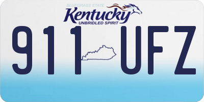 KY license plate 911UFZ