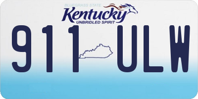 KY license plate 911ULW