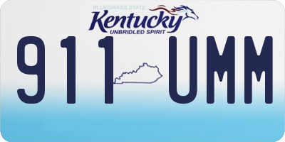 KY license plate 911UMM