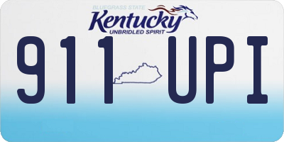 KY license plate 911UPI