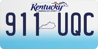 KY license plate 911UQC
