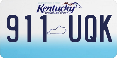 KY license plate 911UQK