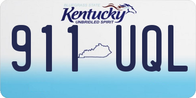 KY license plate 911UQL