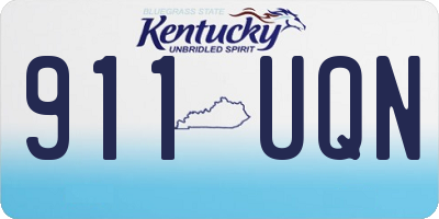 KY license plate 911UQN