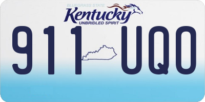 KY license plate 911UQO