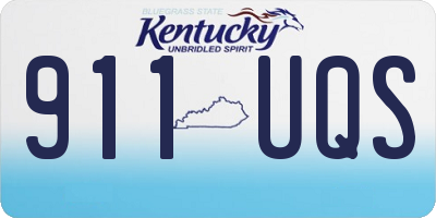 KY license plate 911UQS