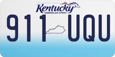 KY license plate 911UQU