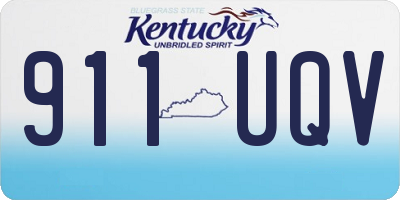 KY license plate 911UQV