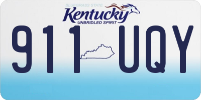 KY license plate 911UQY