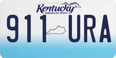 KY license plate 911URA
