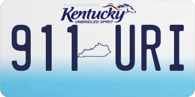 KY license plate 911URI