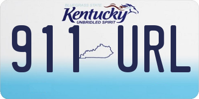 KY license plate 911URL