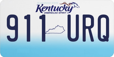 KY license plate 911URQ