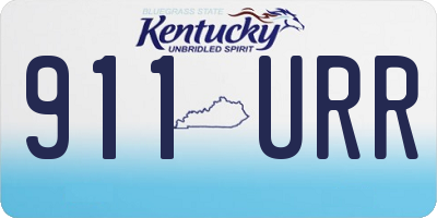 KY license plate 911URR