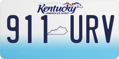 KY license plate 911URV