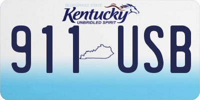 KY license plate 911USB