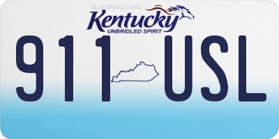 KY license plate 911USL