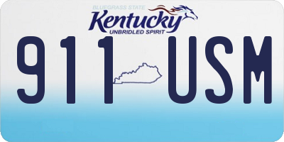 KY license plate 911USM