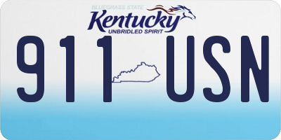 KY license plate 911USN
