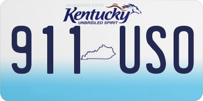 KY license plate 911USO