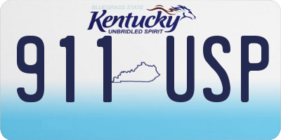 KY license plate 911USP