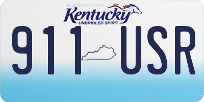 KY license plate 911USR