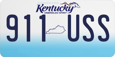 KY license plate 911USS