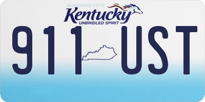 KY license plate 911UST