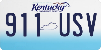 KY license plate 911USV