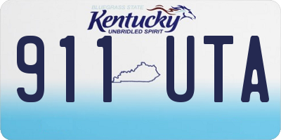 KY license plate 911UTA