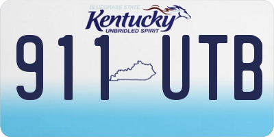 KY license plate 911UTB