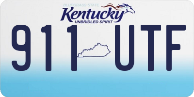 KY license plate 911UTF