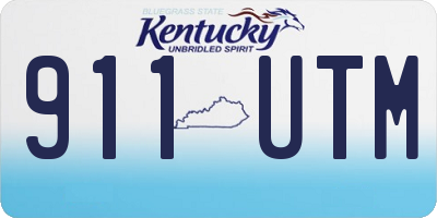KY license plate 911UTM
