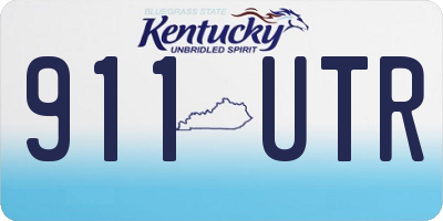 KY license plate 911UTR