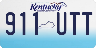 KY license plate 911UTT