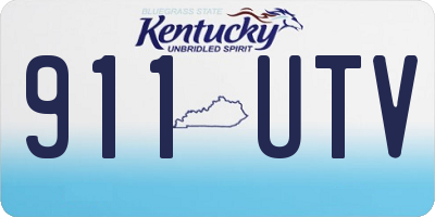 KY license plate 911UTV