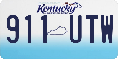 KY license plate 911UTW
