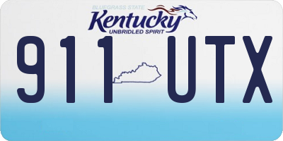 KY license plate 911UTX