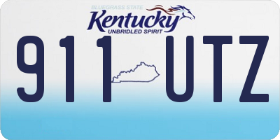 KY license plate 911UTZ