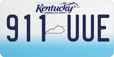 KY license plate 911UUE
