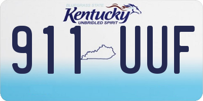 KY license plate 911UUF