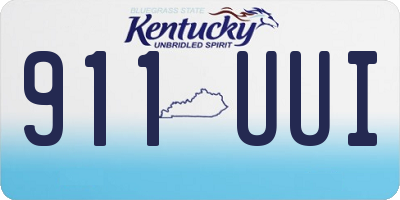 KY license plate 911UUI