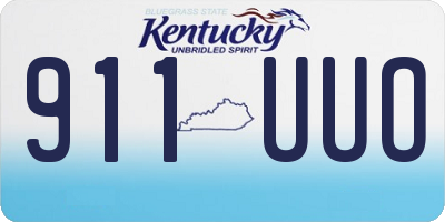 KY license plate 911UUO