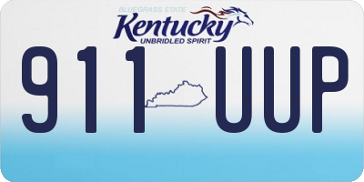 KY license plate 911UUP