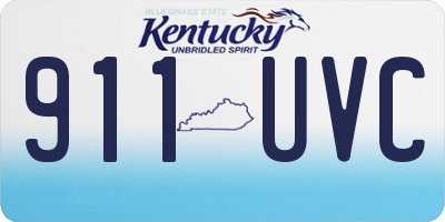KY license plate 911UVC