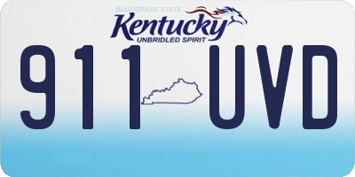 KY license plate 911UVD