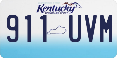 KY license plate 911UVM