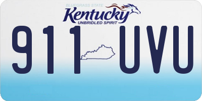 KY license plate 911UVU